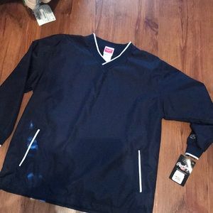 navy blue windbreaker